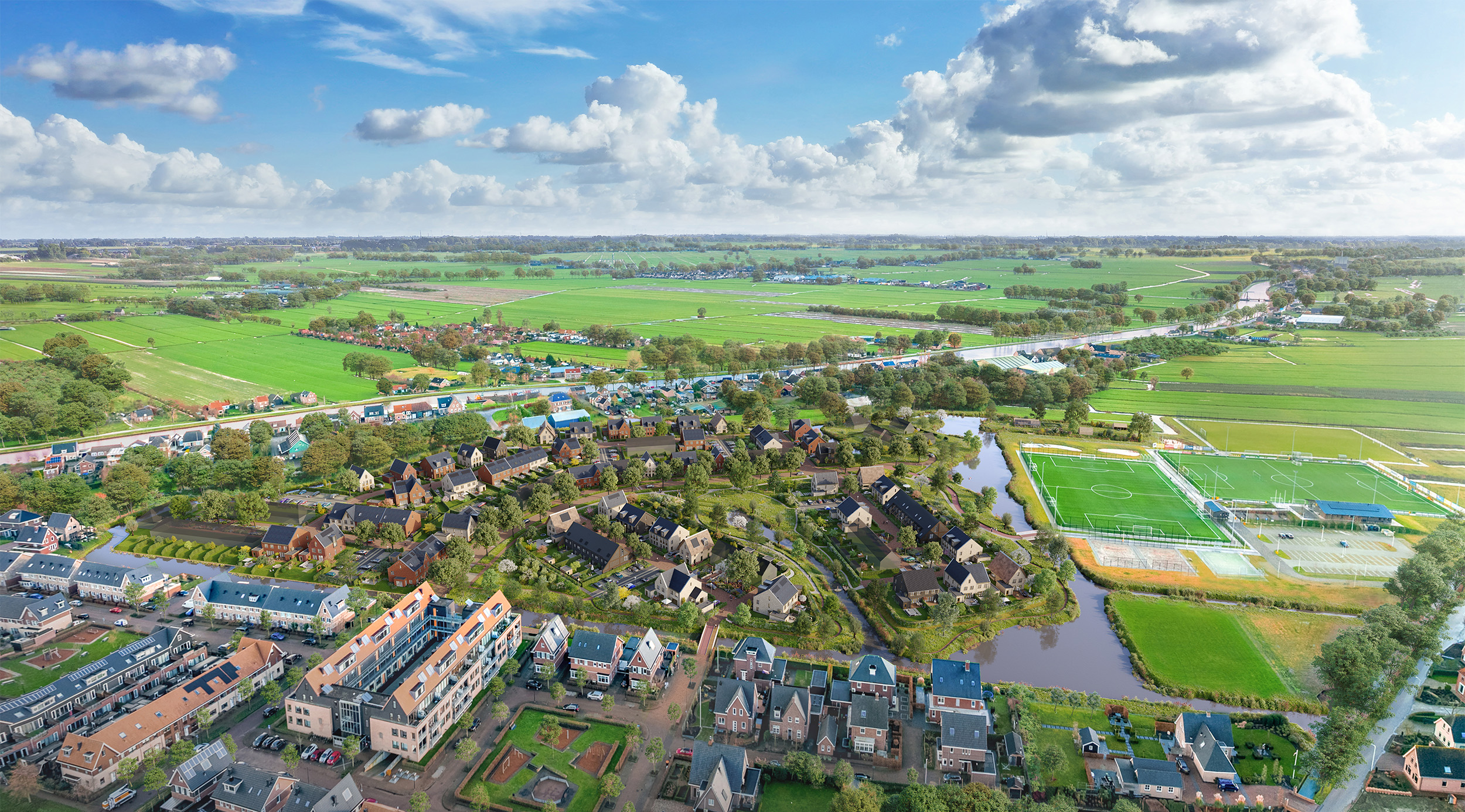 3D Visualisatie 3D Rendering Artist impressie Artist Impressions Interior Impression Interieur Impressie Exterieur Impressies vogelvluchtperspect Meerkerk Cover 02